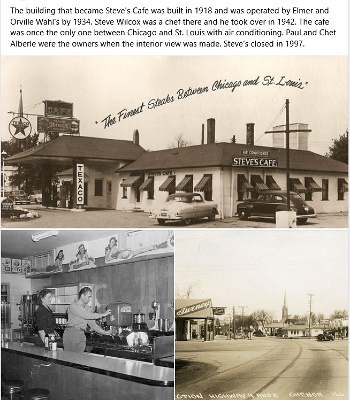 19xx Chenoa - Steve's cafe by Route66 motherroad postcards
