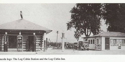 19xx Lincoln - Log cabin station and Log cabin inn