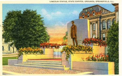 19xx Springfield IL - Lincoln statue