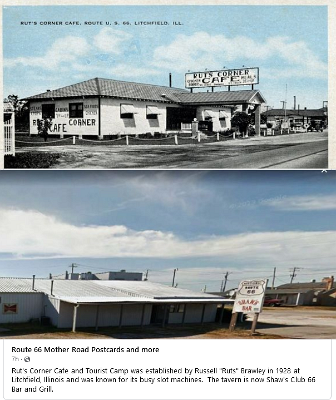 Then and now - Litchfield - Rut's corner cafe