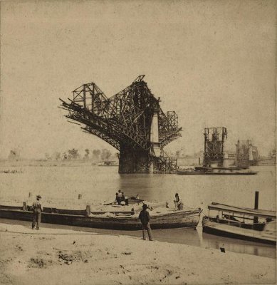 1873 St. Louis - Constructions of the EADS bridge 2 (2)