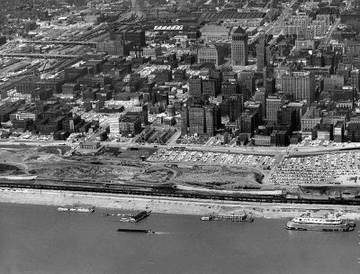 1961 St.Louis - Cleared riverfront before the Arch