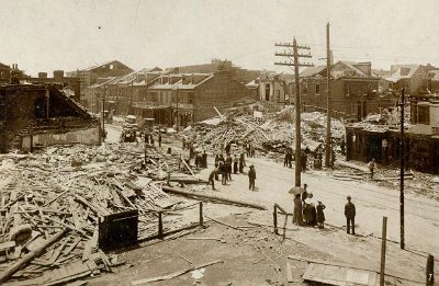 1896 St Louis- The great Cyclone - Corner of 7th and Rutger