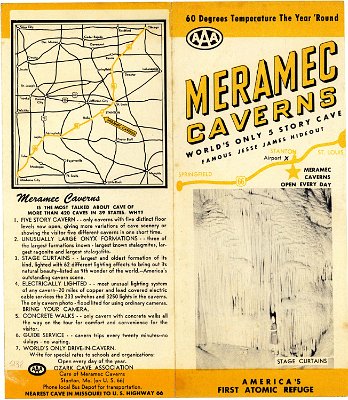 19xx Meramac Caverns - Jesse James flyer 1