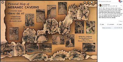 19xx Meramac Caverns pictorial map