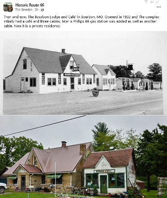 Then and now - Bourbon Lodge
