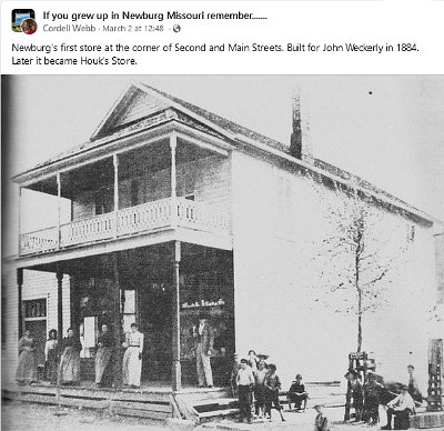 18xx Newburg's first store