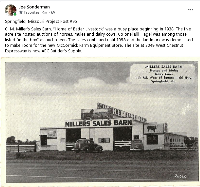 19xx Springfield mo - Millers Sales Barn