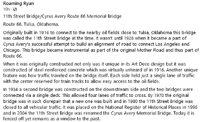 2022-01 Tulsa - 11th Street Bridge - Cyrus Avery Route 66 Memorial Bridge 5