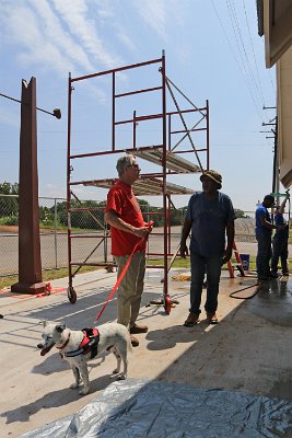 2023-06-13 Luther - Threatt filling station restoration by Shellee Graham 7 (Jim Ross and Edward Threatt Sr)