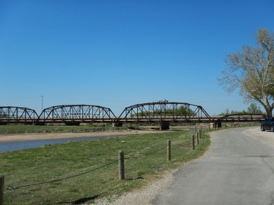 2023-04-123 Lake Overholser bridge with bridge inspectors by Okla Moni 1