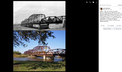 Then and now Lake Overholser bridge