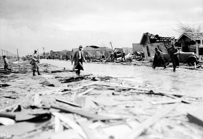 1940 Bethany tornado damage