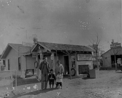 Bethany, OK 1926 This is Edward, Bessie, Charles, and Emma Lee Coward. Edward (Papa) ran a feed store, filling station, and ice dock in Bethany, OK