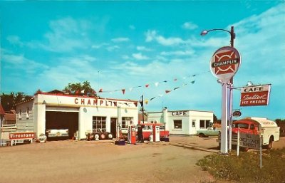 19xx Sayre - Champlin service station and cafe