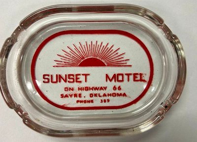 19xx Sayre - Sunset motel ashtray