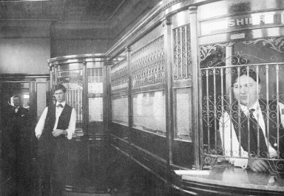 1906 Shamrock - First National Bank Lobby 1906 with Oscar Putnam Jones, Walter S. Pendleton, Oscar Thatcher Nicholson