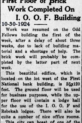 1924 Shamrock - IOOF building