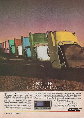 1986 Cadillac Ranch - Compaq advertisement