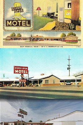 Amarillo - Then and now - Silver Spur motel
