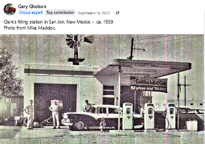 1959 San Jon - Clark's Filling station