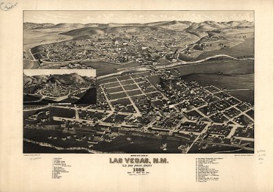 Bird's eye view of Las Vegas, N.M. c.s. San Miguel County 1882