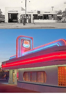 ABQ R66 diner then and now