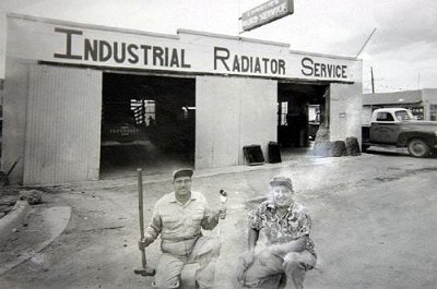 1954 Grants - Charley's garage - Charley and his son