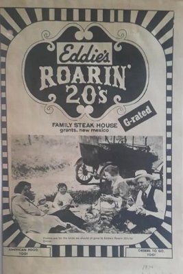 1976 Roaring 20's menu 1