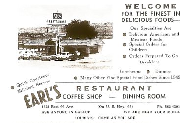 1969 Gallup - Earl's restaurant