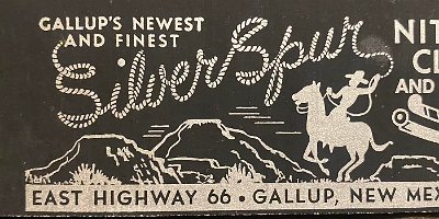 19xx Gallup - Silver spurt niteclub (matchbook)