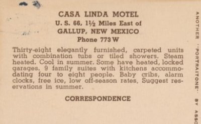 19xx Gallup - Casa Linda motel 2