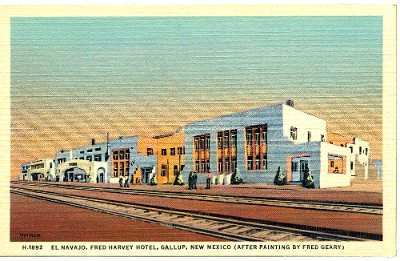 19xx Gallup - El Navajo Fred Harvey Hotel 2