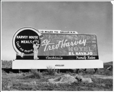 19xx Gallup - Harvey house sign