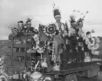 195x Gallup - ceremonial dancers at Intertribal ceremony