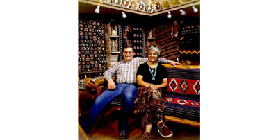1999 Sanders - RB Burnham Trading Post - Bruce and Virginia Burnham in rug room