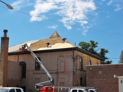 2020-06-09 Holbrook - new roof on the courthouse (4)