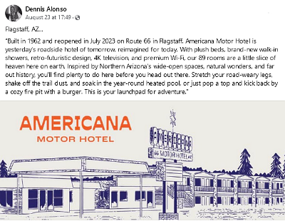 19xx Flagstaff - Americana motor hotel