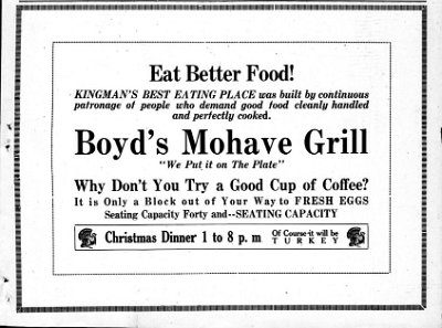 1919 Kingman - Boyd's mohave grill