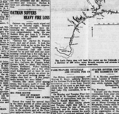 1921-07-01 Coconico Sun about the Oatman fire