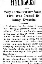 1921-07-01 Needles Desert Star - Oatman fire