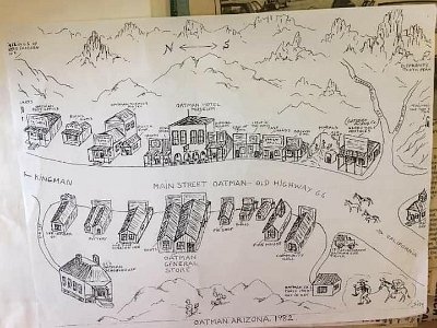 1982 Oatman visitors map