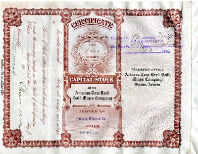 1915 Tom Reed mine certificate (2)