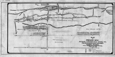 1919 Oatman - Map Pioneer mine