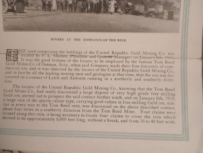 1925 Oatman - The history of the United Republic Gold Mining co 2