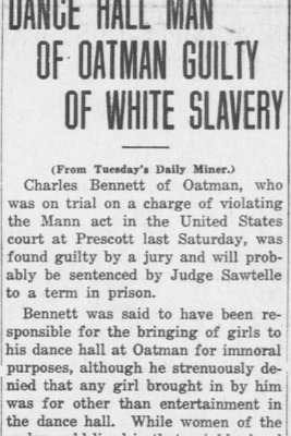 1917-03-24 Oatman - Dance Hall man guilty of white slavery