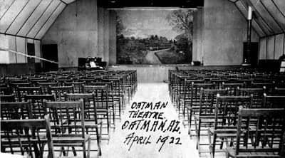 1922 Oatman - inside the Oatman theatre