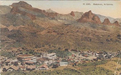 1922 Oatman - coloured postcard