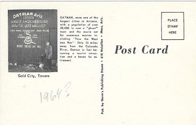 1964 Oatman postcard (2)