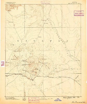 San Francisco Mtns, AZ, 1:250,000 quad, 1886, USGS Historical Topographic Map Collection